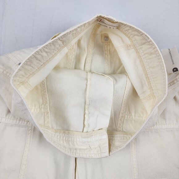 Anthropologie Pants Womens 2 Ivory The Carson Utility Barrel Leg (28x24) NWT - Picture 4 of 12